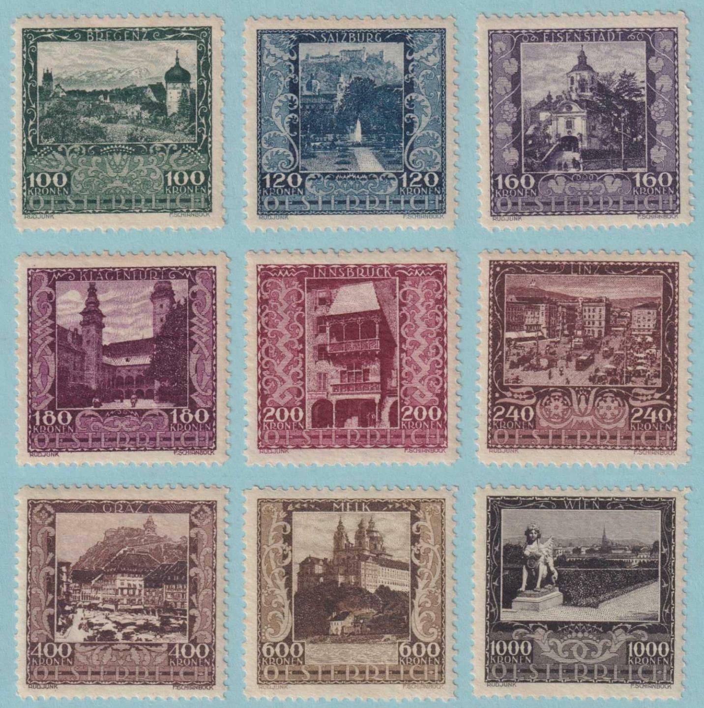 AUSTRIA B57 - B65 SEMI-POSTAL  MINT NEVER HINGED OG ** SET - VERY FINE! - Y768