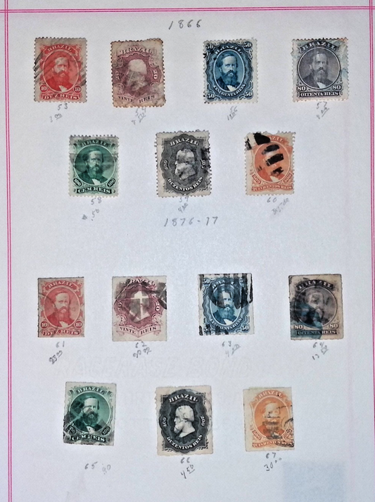 BRAZIL STRONG OLD COLLECTION ON ALBUM PAGES ON 81 PAGES! UNCHECKED! Q142