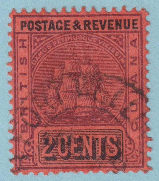 BRITISH GUIANA 134 USED - "FORT WELLINGTON"  CANCEL - NO FAULTS VERY FINE! - PWS