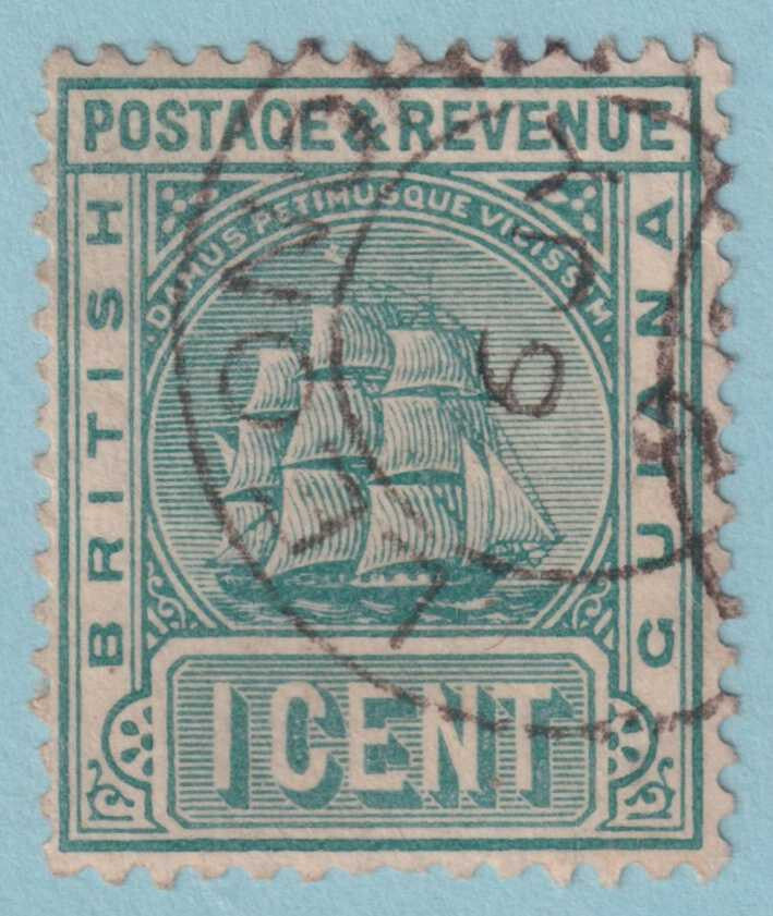BRITISH GUIANA 131  USED - "LEONORA" CANCEL - LIGHT CREASE - BCA