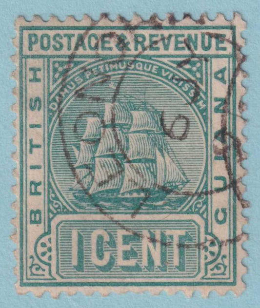 BRITISH GUIANA 131  USED - "LEONORA" CANCEL - LIGHT CREASE - BCA