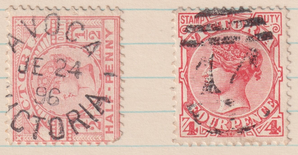 AUSTRALIA AVOCA VICTORIA NUMERAL 14 CANCEL GROUP M007