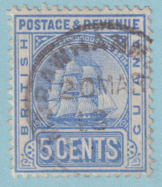 BRITISH GUIANA 175  USED - "MORAWHANNA" CANCEL - NO FAULTS VERY FINE! - QEC