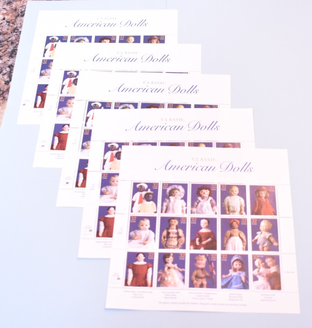 AMERICAN DOLLS  5 SHEETS  STAMPS UNITED STATES #3151