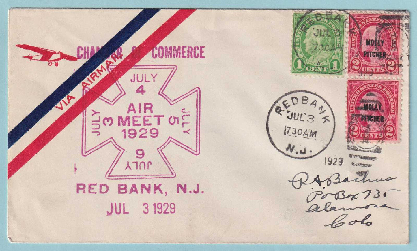 1929 AIR MEET COVERS - SET OF FOUR FROM RED BANK NEW JERSEY- CV105-108