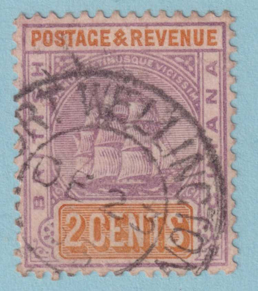 BRITISH GUIANA 132 USED - "FORT WELLINGTON"  CANCEL - NO FAULTS VERY FINE! - NVU