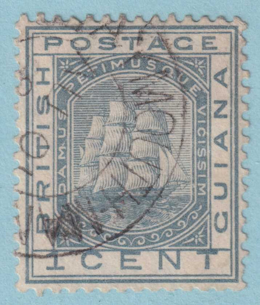 BRITISH GUIANA 107  USED - "TAYMOUTH MANOR" CANCEL - NO FAULTS VERY FINE! - KMA