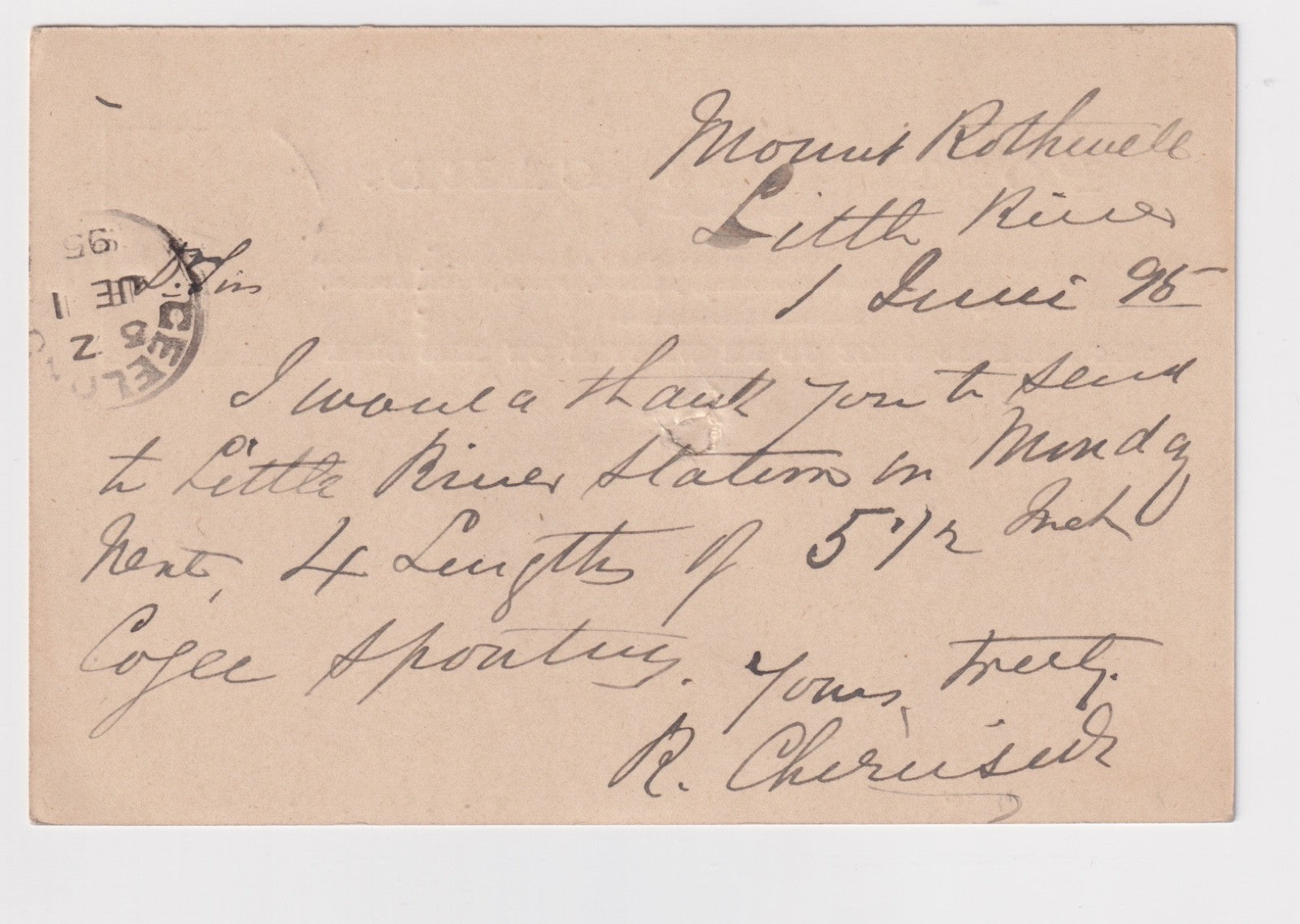 AUSTRALIA VICTORIA LITTLE RIVER COVER TO GEELONG 1895 B228