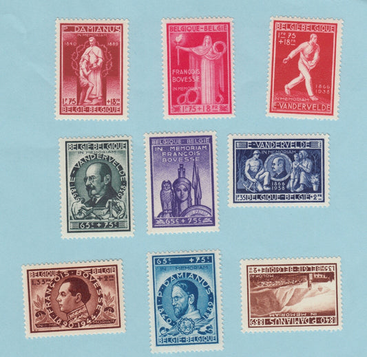 BELGIUM B417 - B425  MINT NEVER HINGED OG ** NO FAULTS EXTRA FINE! - T691