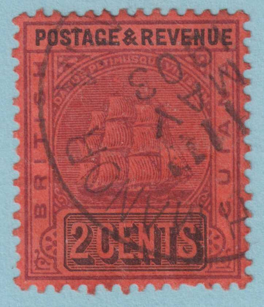 BRITISH GUIANA 134  USED - "TAYMOUTH MANOR" CANCEL - NO FAULTS VERY FINE! - QJY