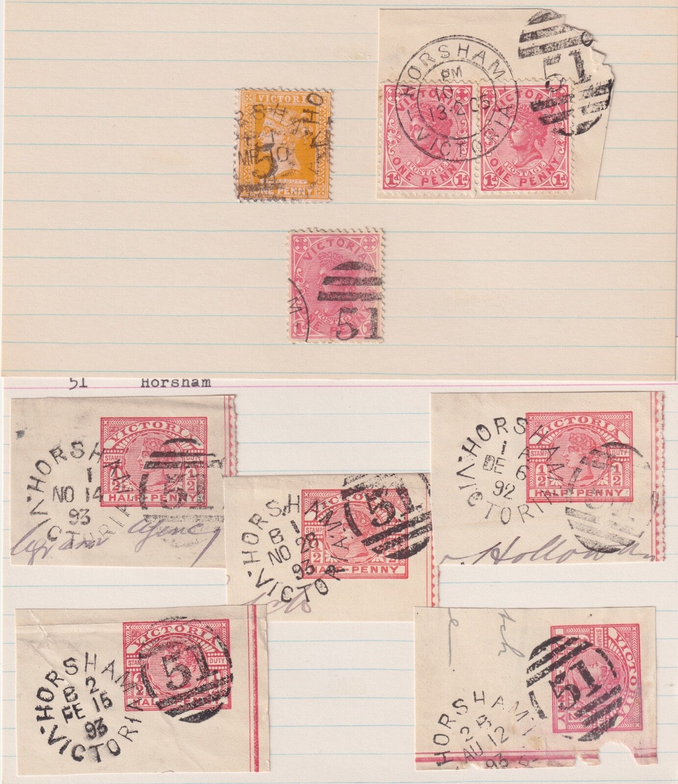 AUSTRALIA VICTORIA HORSHAM 51 GROUP SON CANCELS! M028