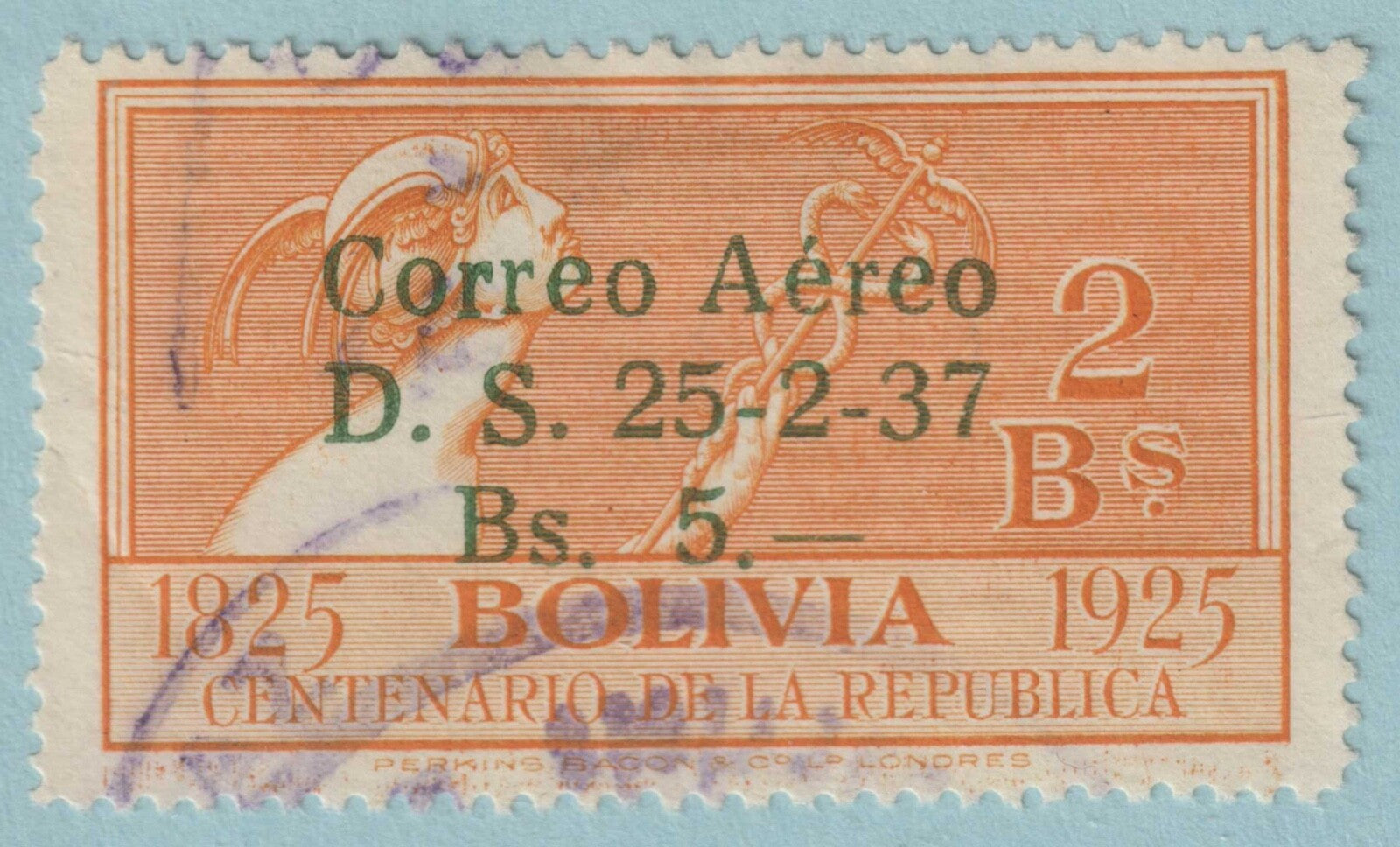 BOLIVIA C61 USED NO FAULTS VERY FINE! AIRMAIL HPX