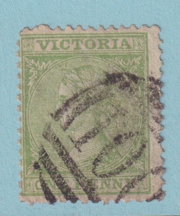 AUSTRALIA VICTORIA CARISBROOK 100 POSTMARK CANCEL RATED (R) FREEMAN