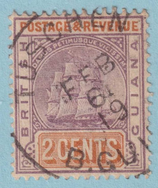 BRITISH GUIANA 132  USED - "TUSCHEN" CANCEL - NO FAULTS VERY FINE! - QZQ