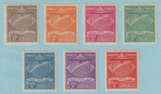 BRAZIL - CONDOR SYNDICATE  1CL1 - 1CL7  AIRMAILS  MINT HINGED OG * SET - P991