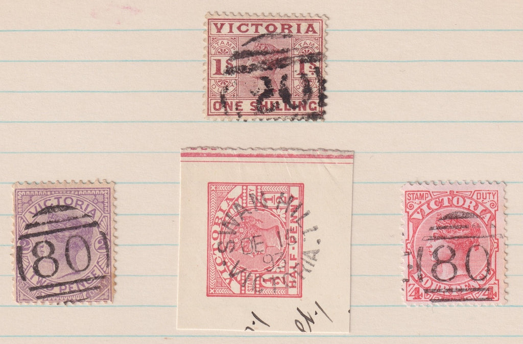 AUSTRALIA VICTORIA SWAN HILL 80 POSTMARK CANCELS M042