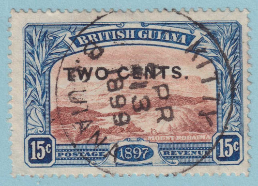 BRITISH GUIANA 158  USED - "KITTY" CANCEL - NO FAULTS VERY FINE! - RWZ