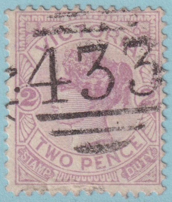 AUSTRALIA VICTORIA DIMBOOLA 433 CANCEL POSTMARK RATED (R)  BY FREEMAN!  QSM