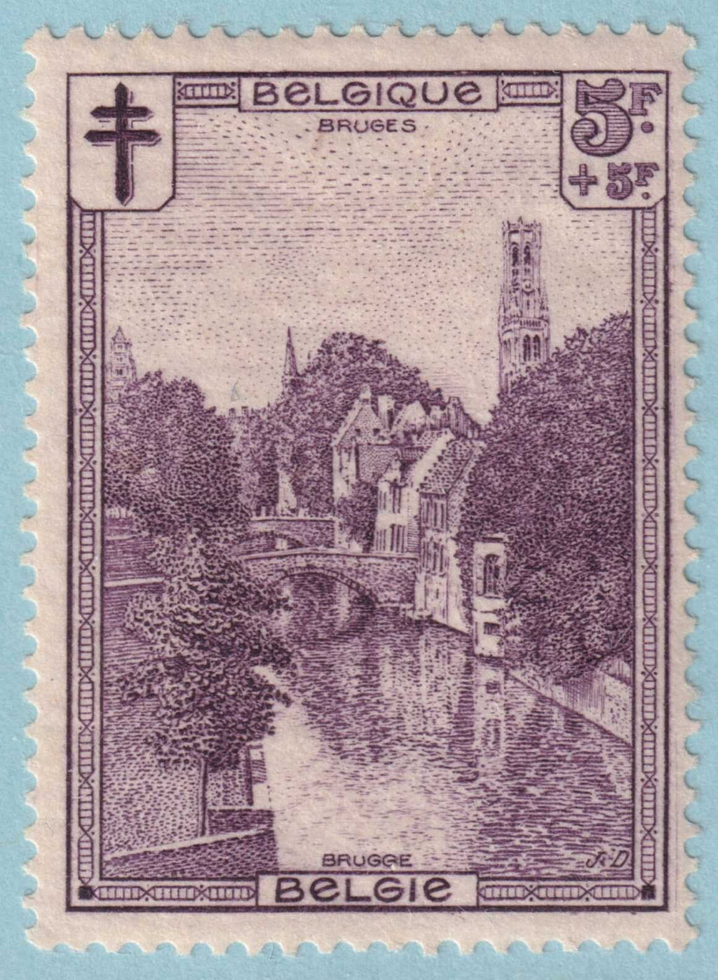 BELGIUM B98 SEMI-POSTAL  MINT HINGED OG * NO FAULTS VERY FINE! - JOJ