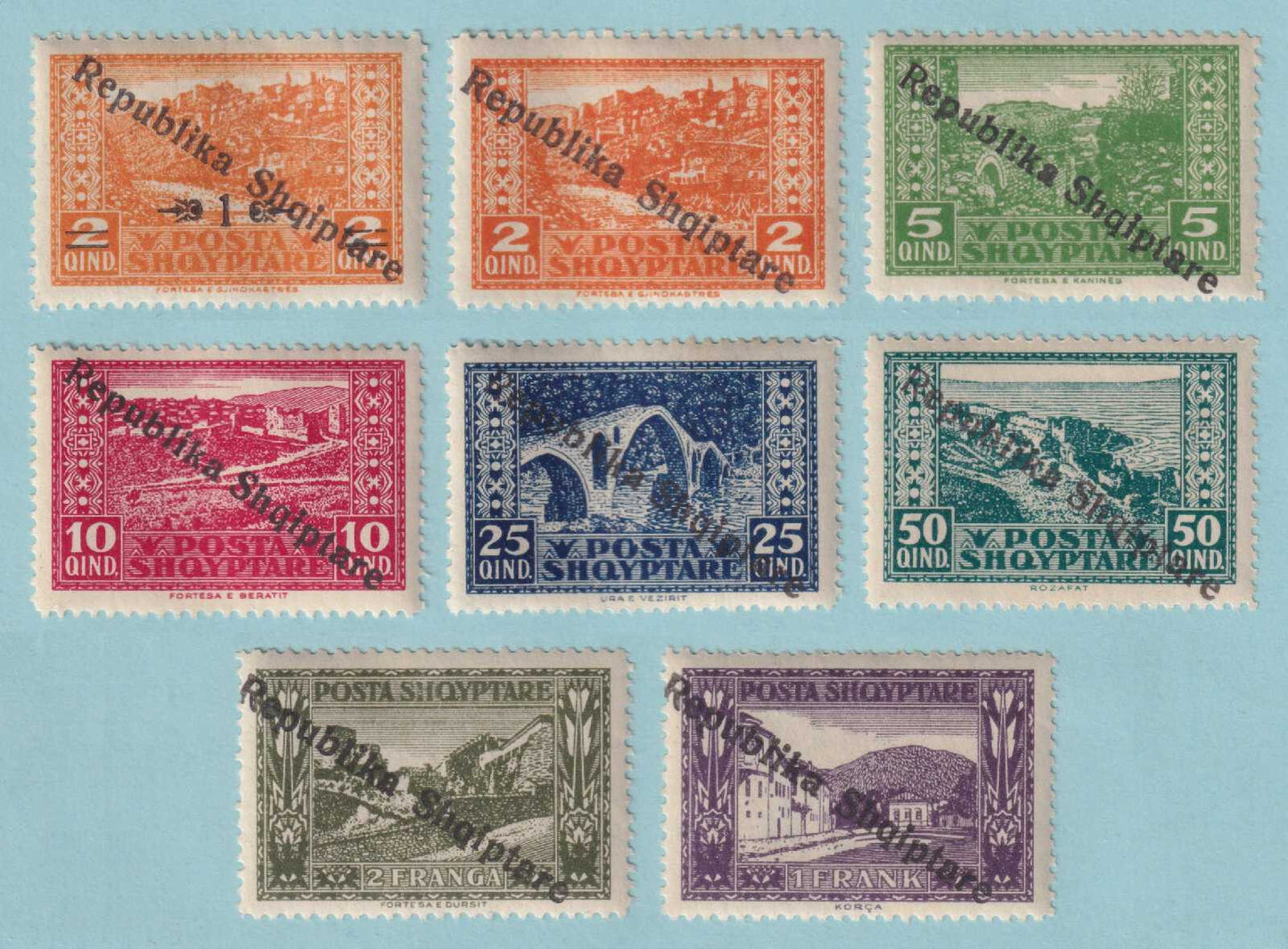 ALBANIA 178 - 185  MINT HINGED OG * SET - NO FAULTS VERY FINE! - P648