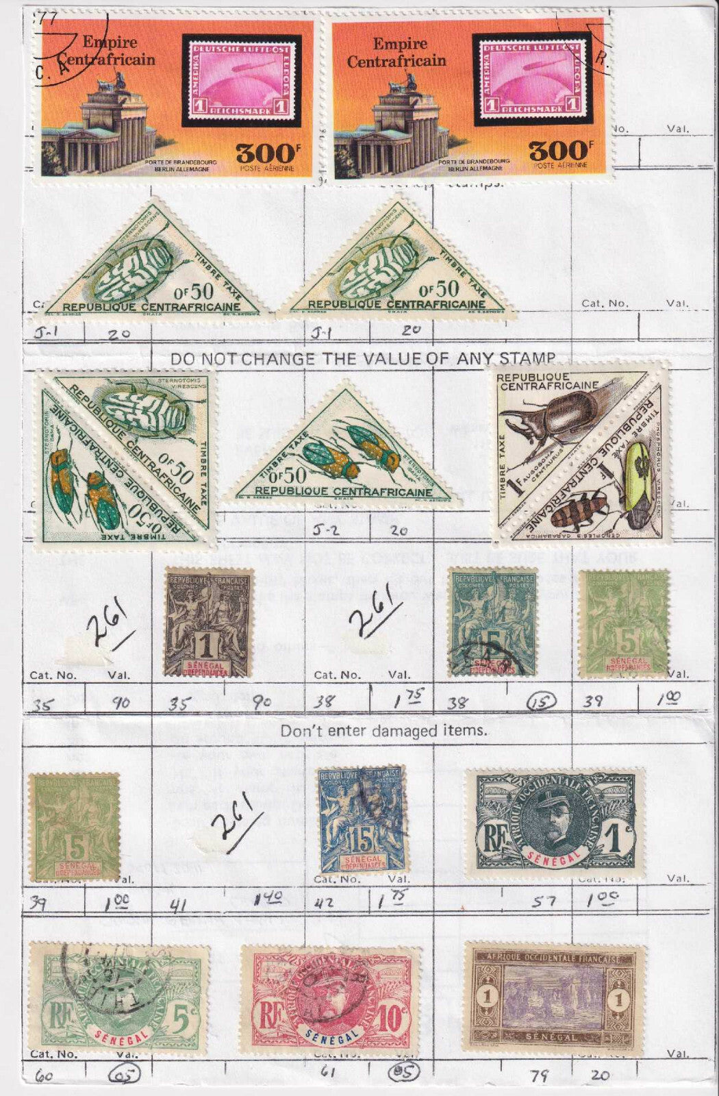 AFRICAN COUNTRIES - INTERESTING MINT & USED GROUP REMOVED FROM SHEETS - S999