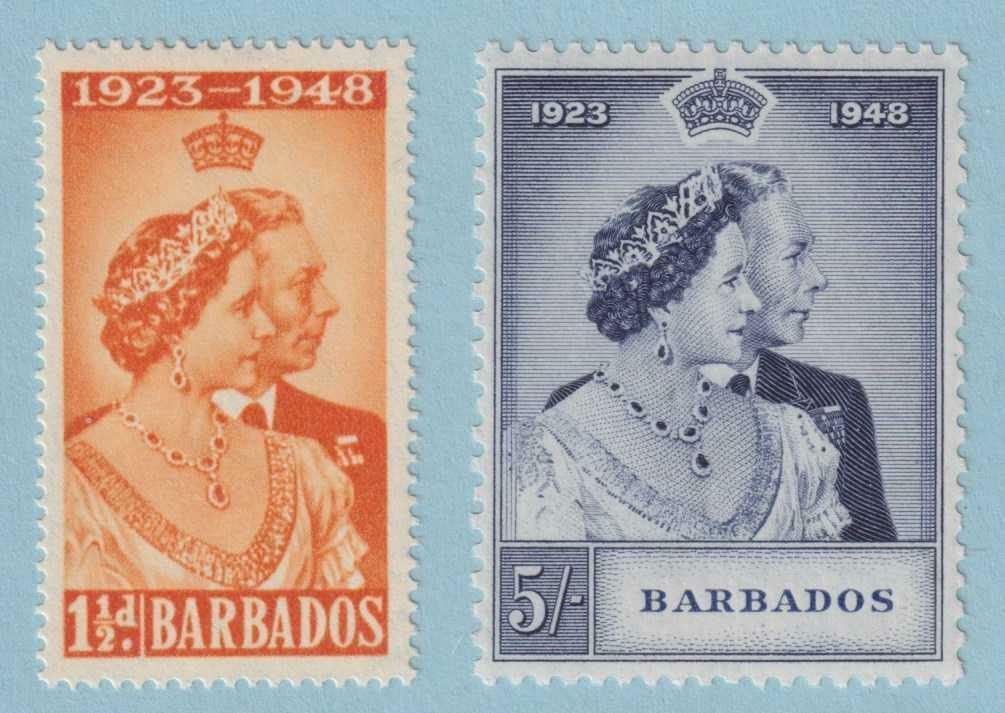 BARBADOS 210 - 211  MINT LIGHTLY HINGED OG * NO FAULTS EXTRA FINE! - W074