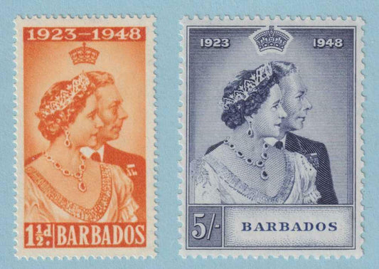 BARBADOS 210 - 211  MINT LIGHTLY HINGED OG * NO FAULTS EXTRA FINE! - W074