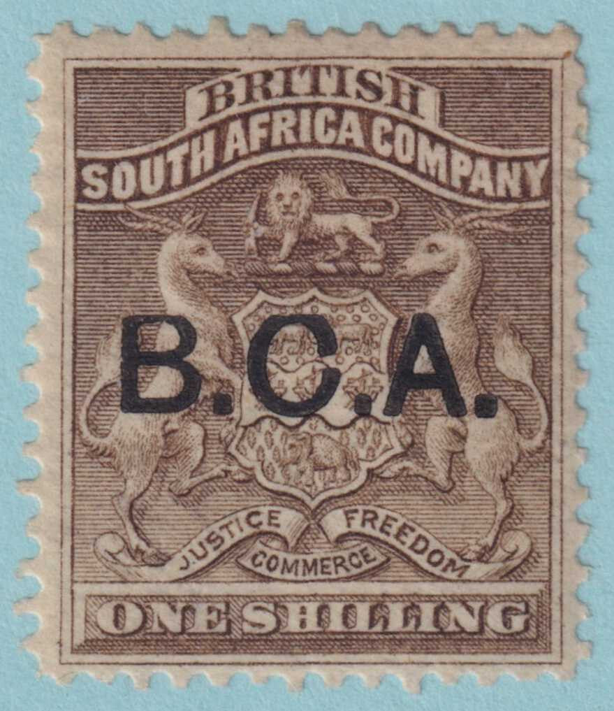BRITISH CENTRAL AFRICA 7 - FLAT TOP LETTERS VARIETY - MINT HINGED OG * LJF