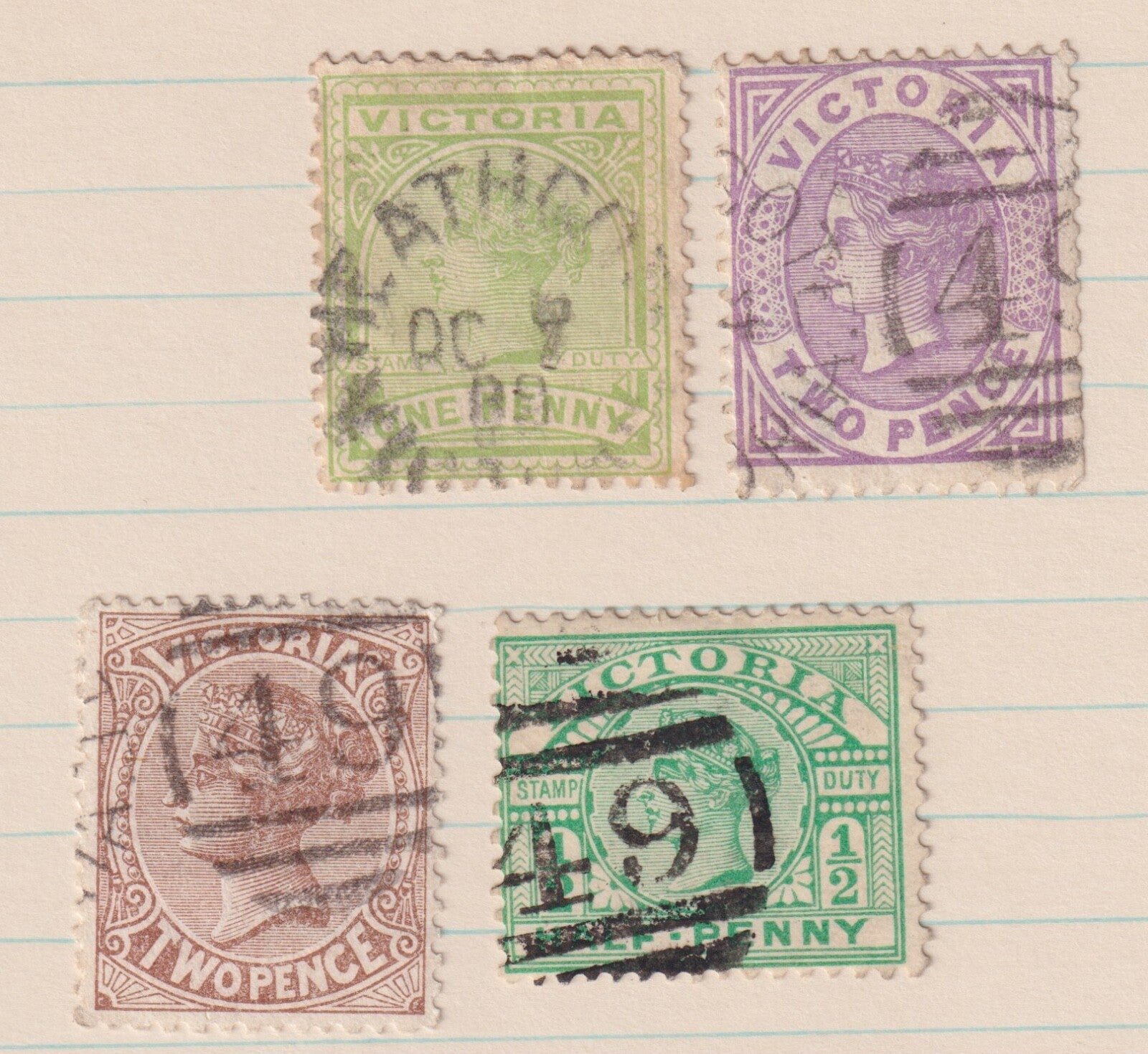 AUSTRALIA VICTORIA HEATHCOTE 49 SON CANCELS! M026