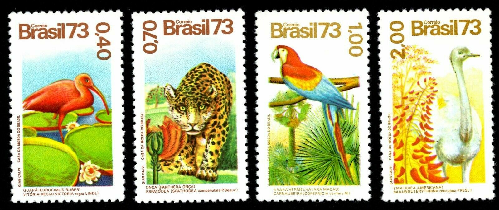 BRAZIL 1328 -1331  MINT NEVER HINGED OG ** NO FAULTS EXTRA FINE ! ANIMALS - T733