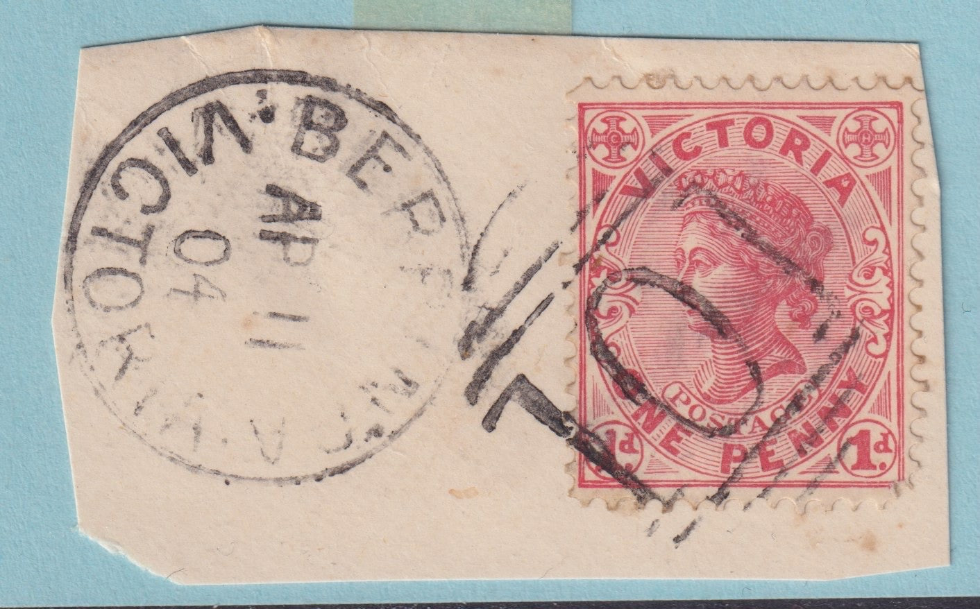 AUSTRALIA VICTORIA BERRINGA 101  POSTMARK CANCEL!