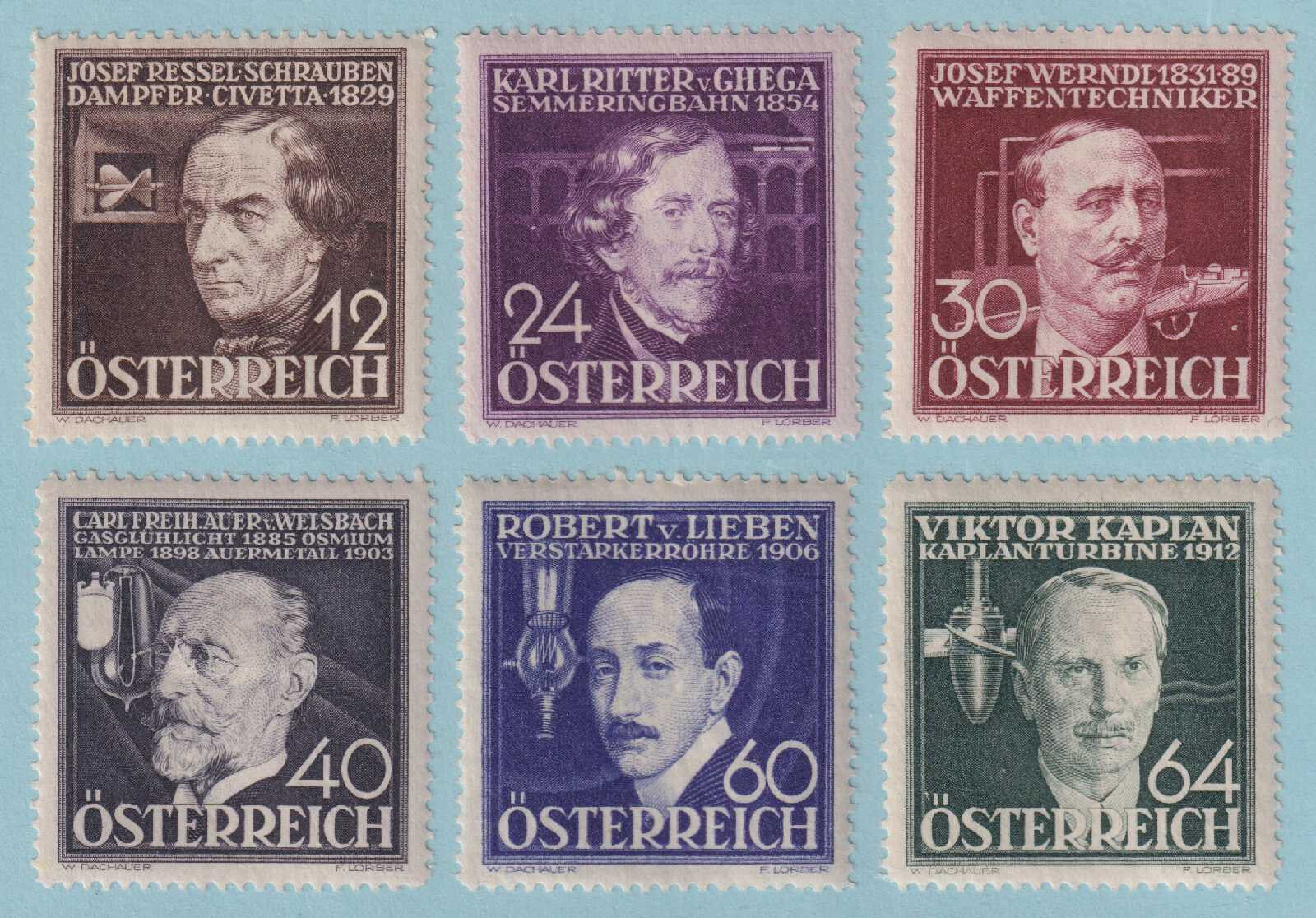 AUSTRIA B146 - B151 SEMI-POSTALS  MINT HINGED OG * NO FAULTS VERY FINE! - M780