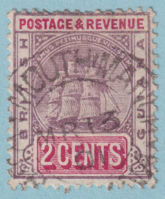 BRITISH GUIANA 133  USED - "TAYMOUTH MANOR" CANCEL - NO FAULTS VERY FINE! - MHU