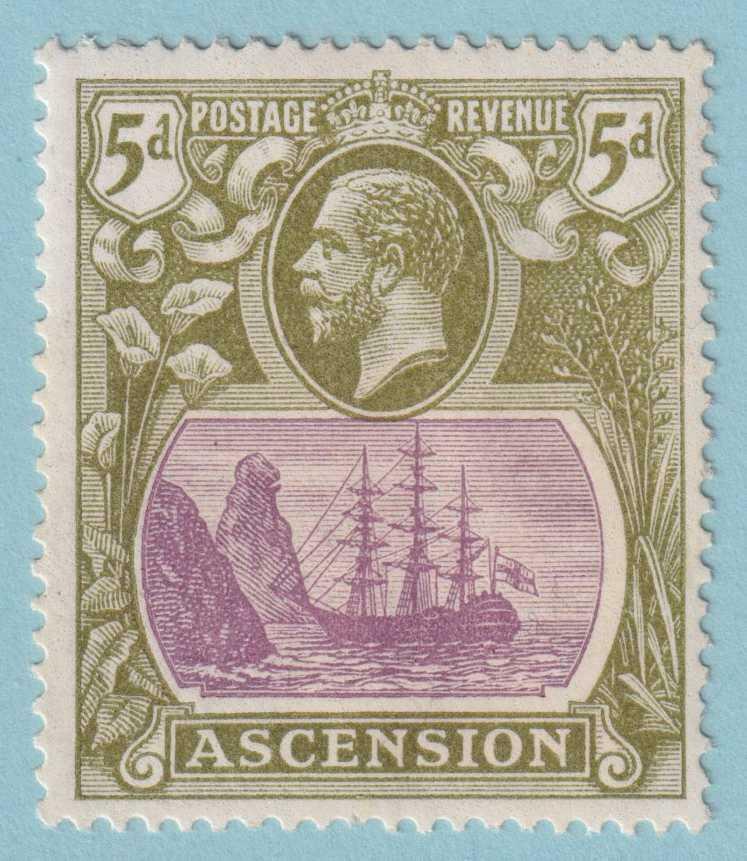ASCENSION ISLAND SG 15dc  MINT HINGED OG * CLEFT ROCK VARIETY - NO FAULTS! - TRW