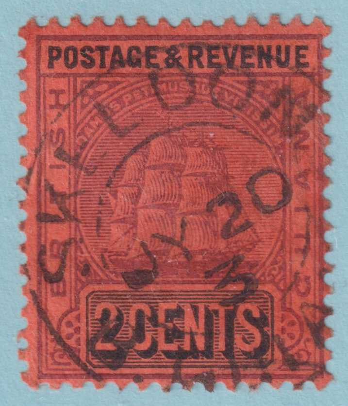 BRITISH GUIANA 134  USED - "SKELDON" CANCEL - TINY THIN - BJG