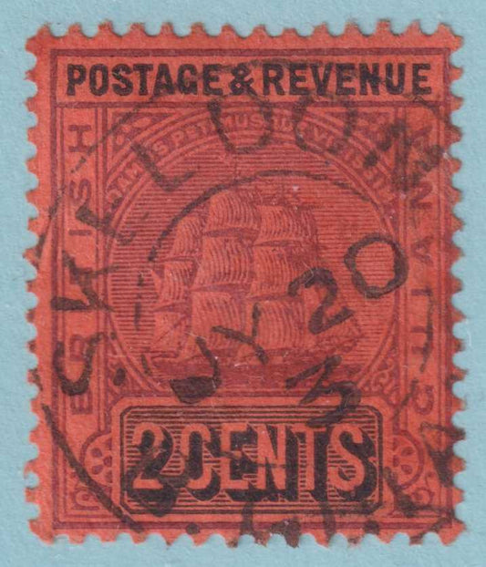 BRITISH GUIANA 134  USED - "SKELDON" CANCEL - TINY THIN - BJG