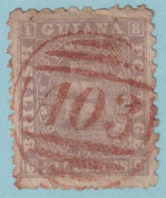 BRITISH GUIANA 54  USED - NICE CANCEL - NO FAULTS VERY FINE! - KBU