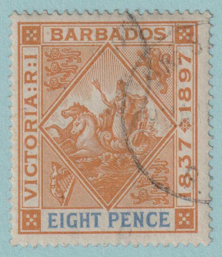 BARBADOS 87  USED -  NO FAULTS VERY FINE! - JLZ