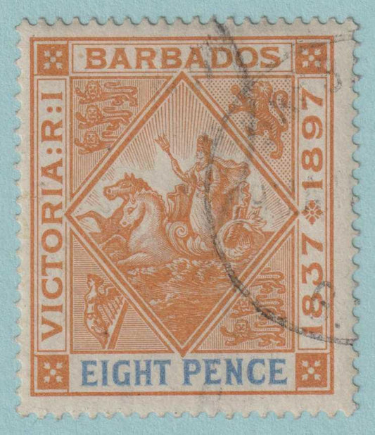 BARBADOS 87  USED -  NO FAULTS VERY FINE! - JLZ