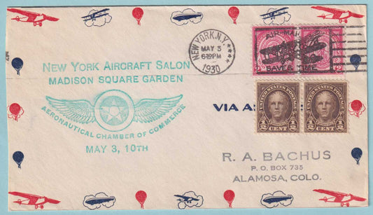 AIRCRAFT SALON - MADISON SQUARE GARDEN EVENT COVER - 1930 NEW YORK NY  - CV960