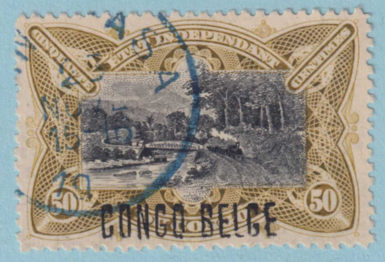 BELGIAN CONGO 36  USED - NICE BLUE CANCEL - NO FAULTS VERY FINE! - LSZ