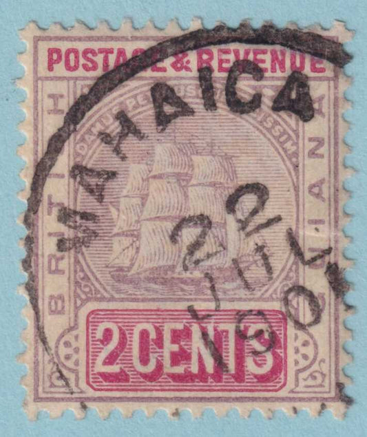 BRITISH GUIANA 133  USED - "MAHAICA" CANCEL - NO FAULTS VERY FINE! - VLB