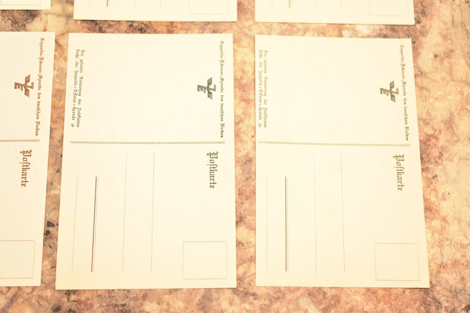 ARTIST CARDS 8 ZEPPELIN-ECKNER DONATION CARDS DESTRUCTION OF AIRSHIP HANGER RARE