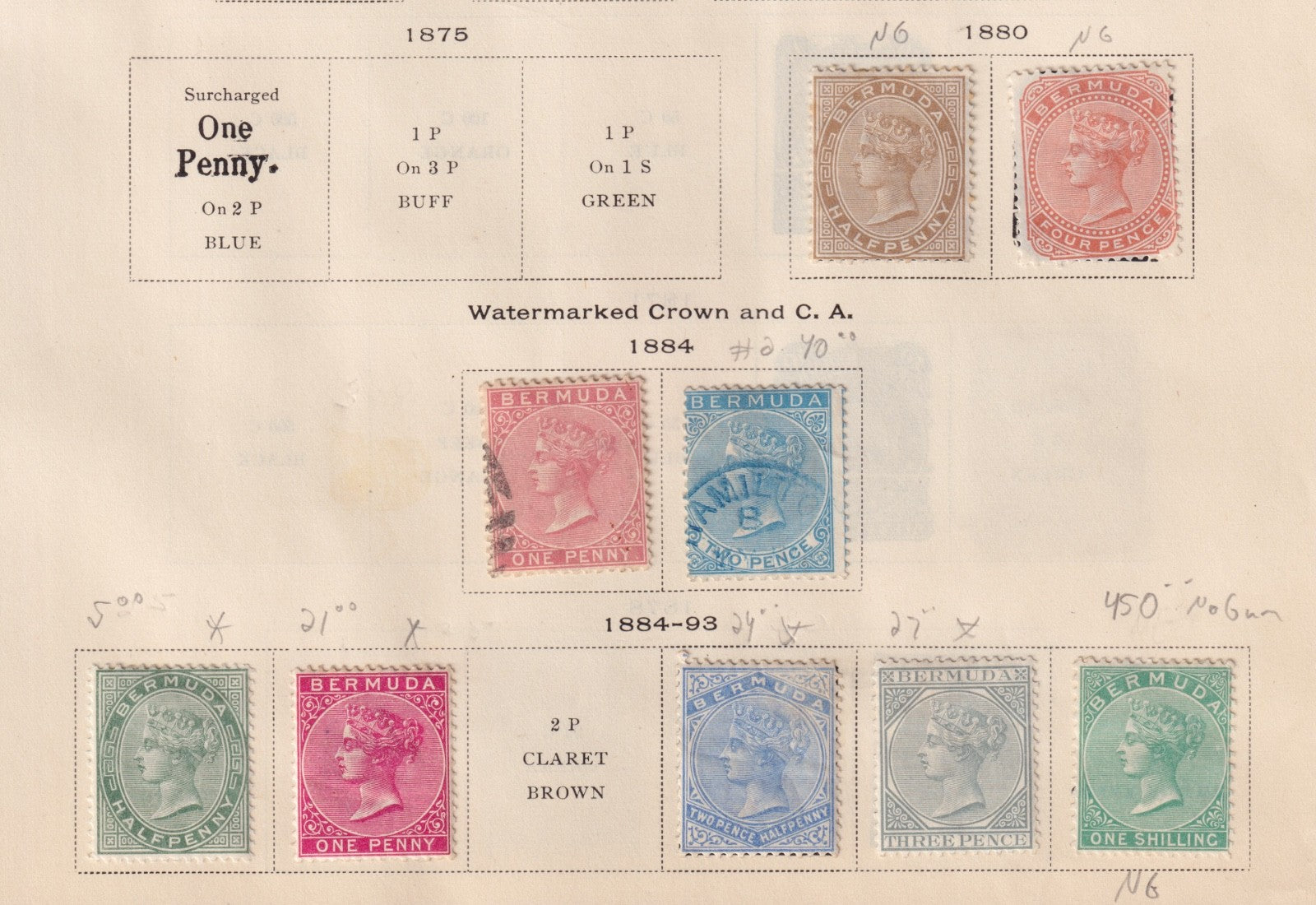 BERMUDA MINT USED STRONG GROUP REMOVED OFF PAGE! M068