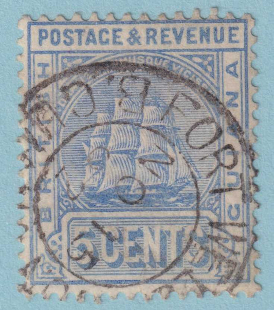 BRITISH GUIANA 136 USED - "FORT WELLINGTON"  CANCEL - NO FAULTS VERY FINE! - MQF