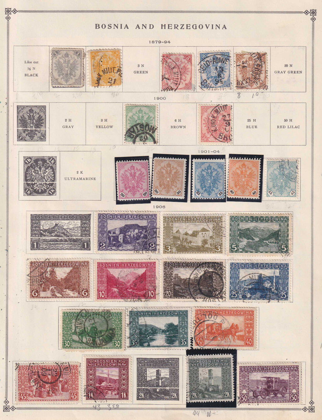 BOSNIA AND HERZEGOVINA & BURMA- MINT AND USED COLLECTION ON ALBUM PAGES - BINDCO