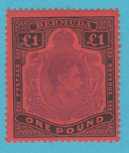 BERMUDA 128  MINT HINGED OG * NUMBER ON BACK - VERY FINE! - POE