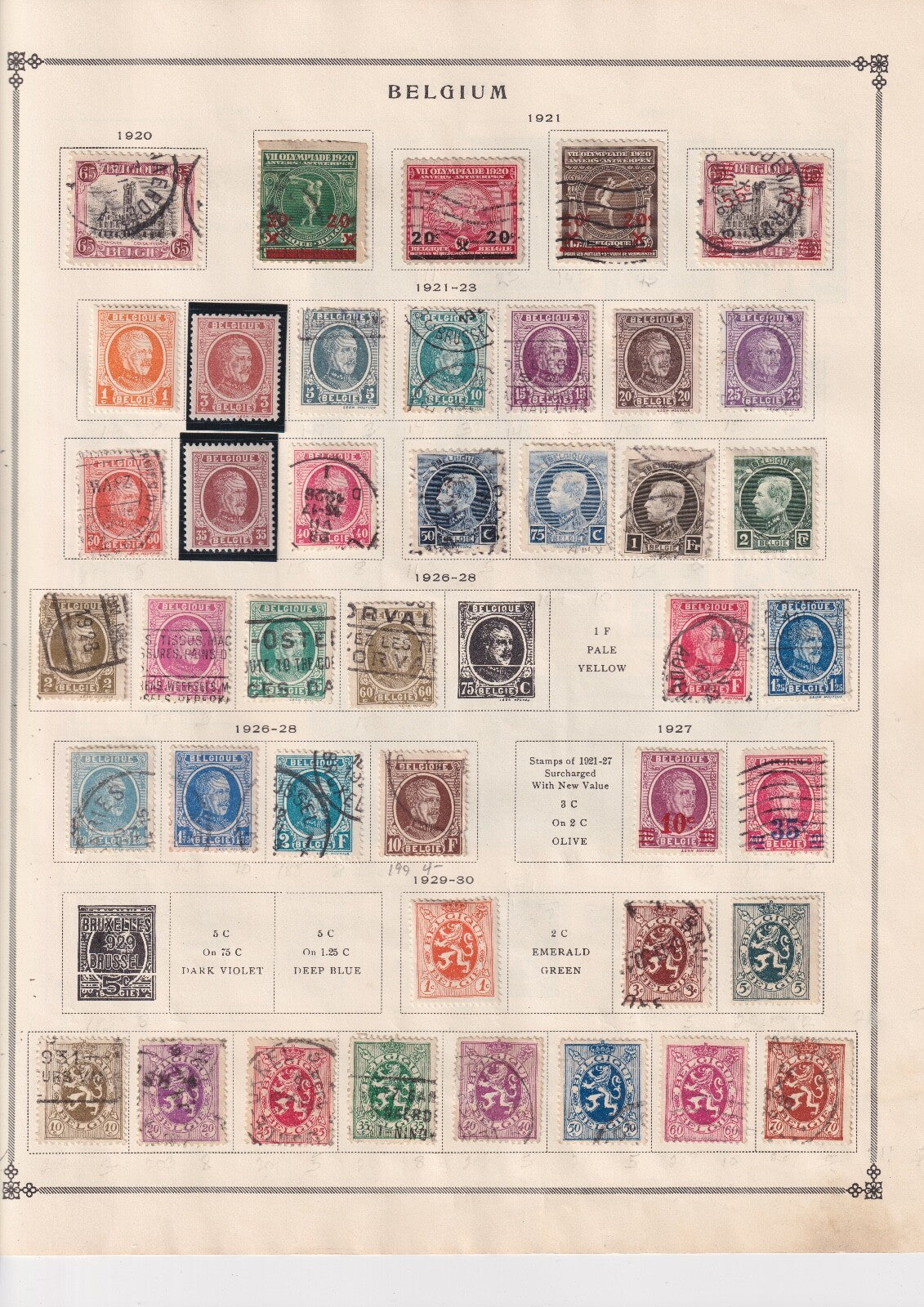 BELGIUM OLD STRONG COUNTRY COLLECTION ON ALBUM PAGES MINT AND USED BIN AAD