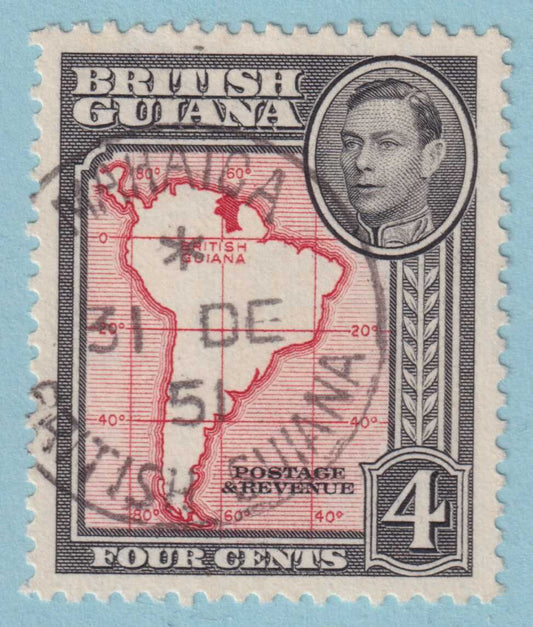 BRITISH GUIANA 232a  USED - "MAHAICA" CANCEL - NO FAULTS VERY FINE! - IJK