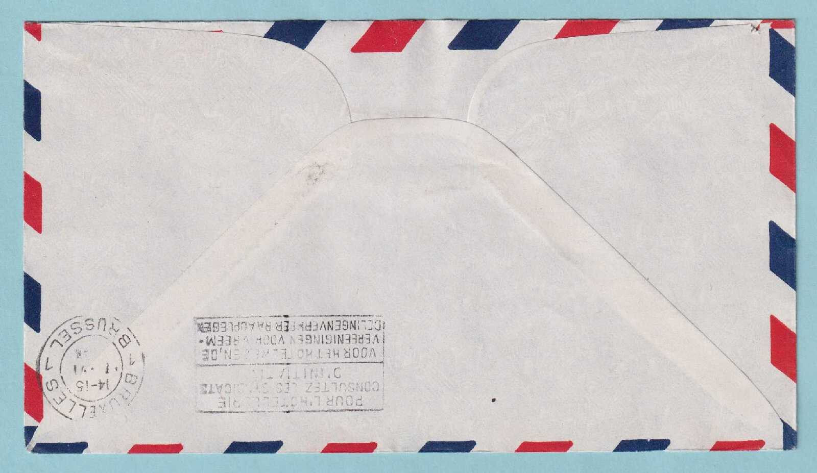 AUSTRIA 1946 FIRST FLIGHT COVER FROM VIENNA TO BRUSSELS BELGIUM - CV358